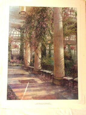 A 16 X 21 1/2 PRINT TITLED "CONSERVATORY" BY LENA LIU